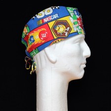 M M Nascar Theme Scrub Hat