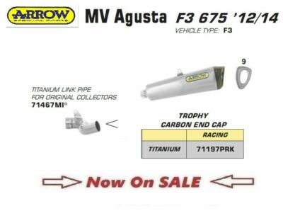 ARROW exhaust slip on MV Agusta F3 675 2012 12 2013 13 2014 14 2015 15 2016 16