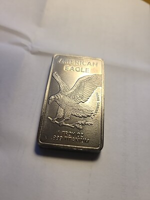 #ad 1 TROY OUNCE OZ .999 Pure TITANIUM Metal Liberty Eagle Bars INGOT Bullion $67.45
