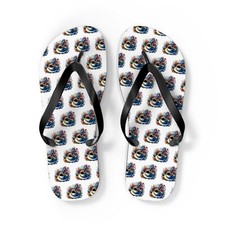 Coffee Pop Art Pattern Flip Flops