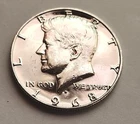 Very Nice 1968 D Kennedy Half Dollar 40% Vintage Silver Brilliant Free SHI KS573