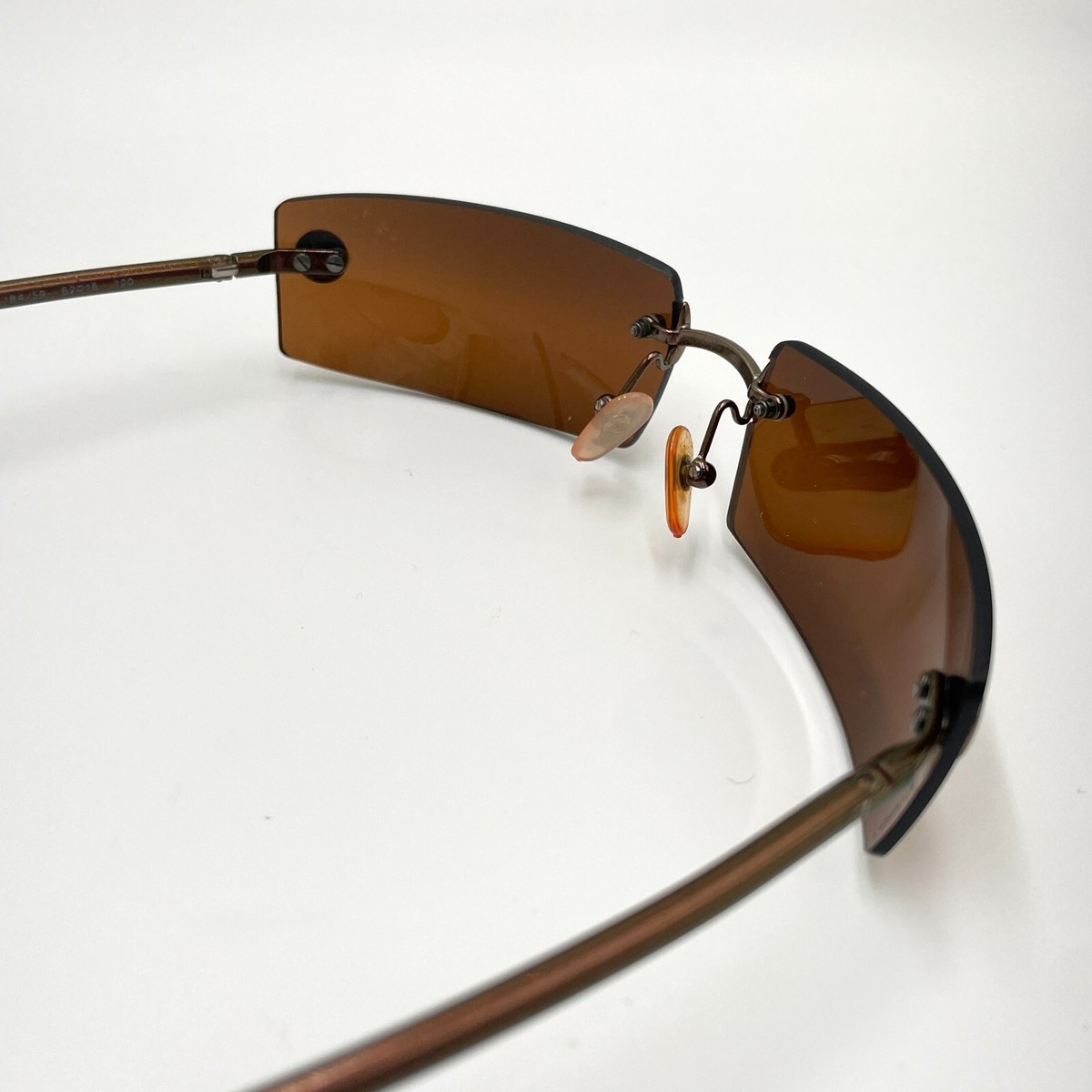 CHANEL SUNGLASSES 4047 C.184/59 62 16 120 Italy Brown Vintage Auth