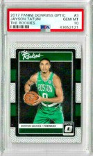 2017 Panini Donruss Optic Jayson Tatum The Rookies PSA 10 RC
