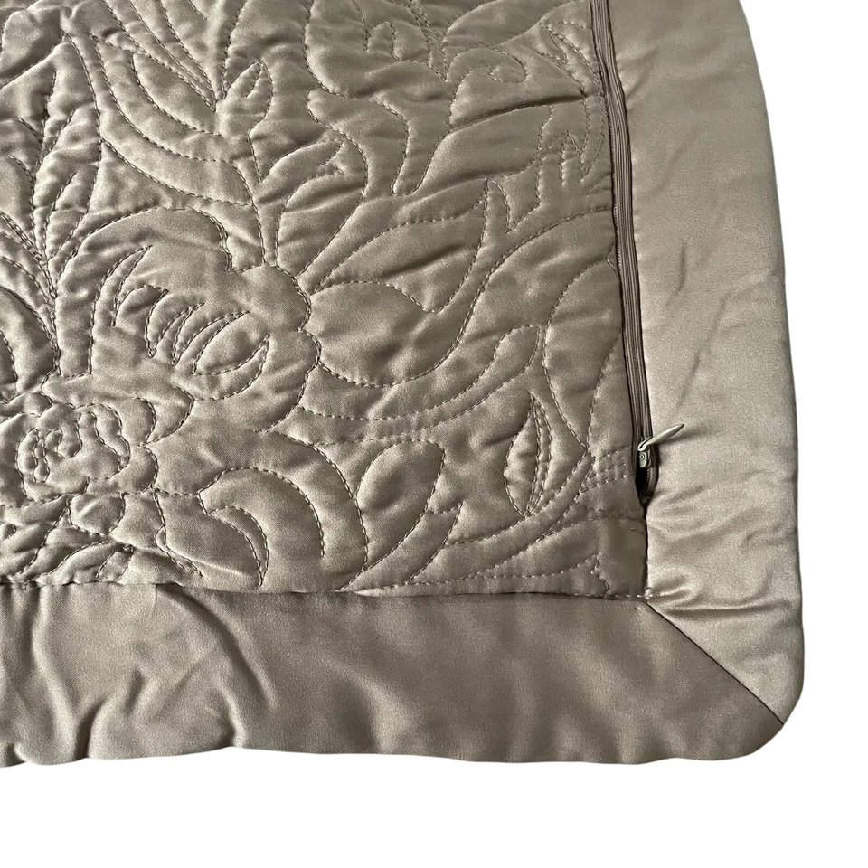 2 fundas de almohada JC Penney Chris Madden Gracewood estándar marrón terciopelo algodón nuevas Foto 4 de 4