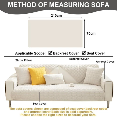 Verdicker Sofabezug Plüsch Sofakissen Karo rutschfest Sofabezug Sofa Handtuch USA - Bild 42 von 46