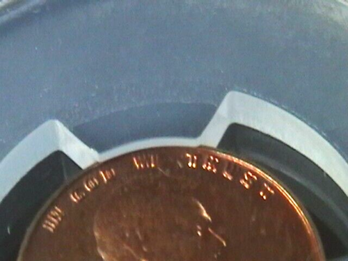 1955/55 SELTENER LINCOLN CENT FEHLER ...PCGS AU DETAILS... - Bild 5 von 6