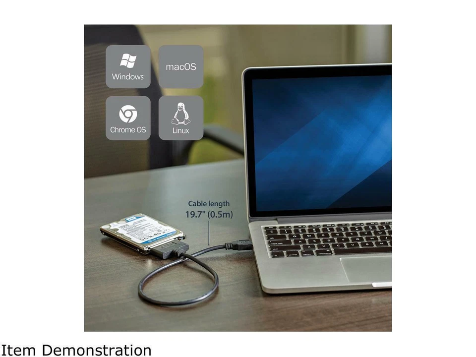 StarTech.com USB312SAT3CB USB 3.1 (10Gbps) Adapter Cable for 2.5" SATA SSD/HDD D - Image 3 of 4