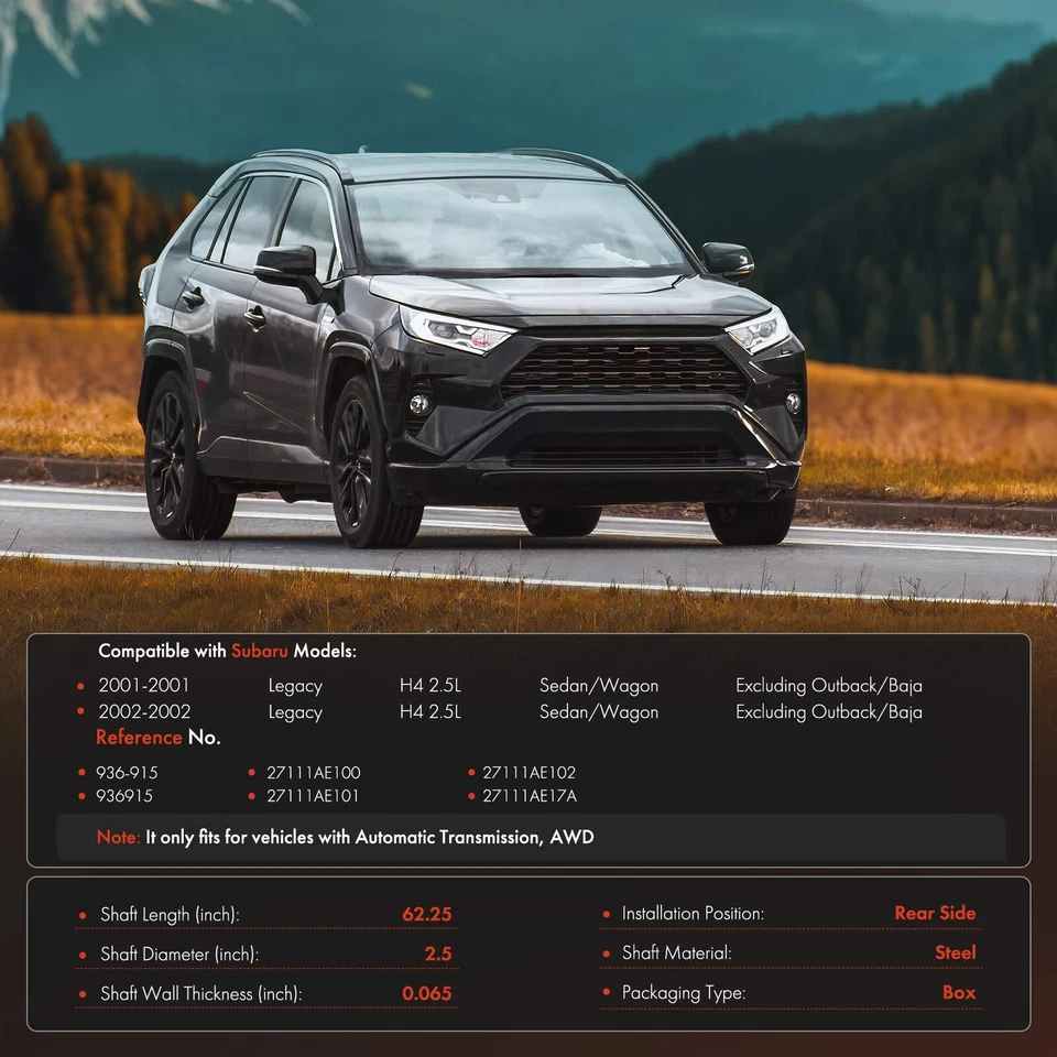 Реквизитный вал заднего привода в сборе для Subaru Legacy 2001-2002 Auto Trans. Полноприводный - Изображение 2 из 4