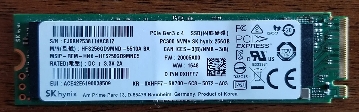 Pc300 nvme sk hynix 256gb sale