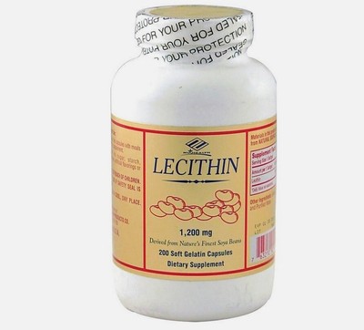 Lecithin 1200mg 200 Softgels anti-oxidant , FRESH FREE US SHIPPING
