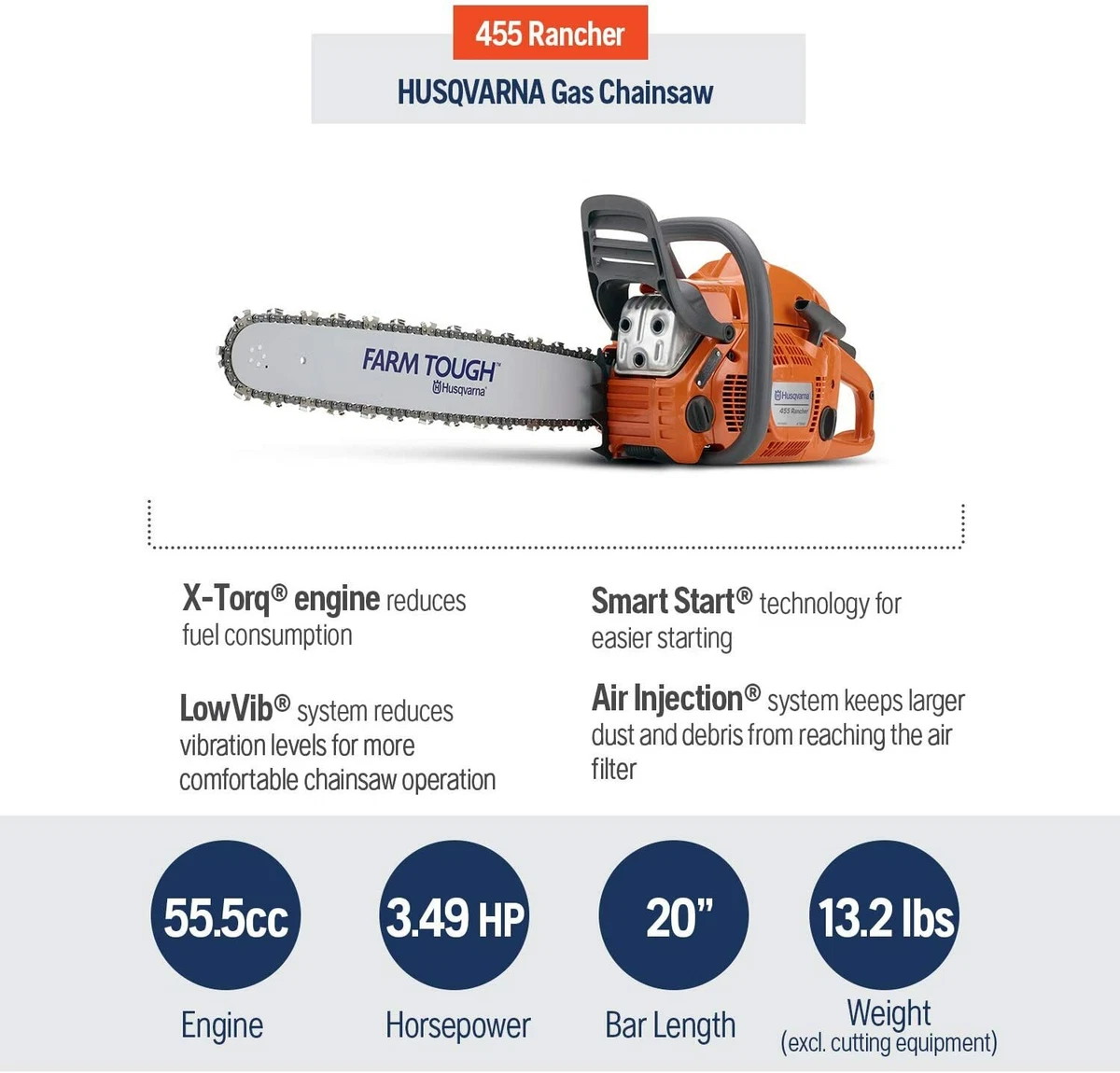 Husqvarna 455 rancher chain sharpening angle outlet