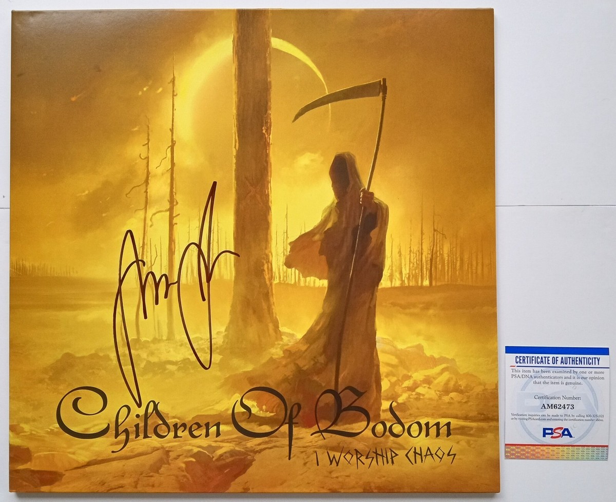 Alexi Laiho Signed Worship Chaos Children of Bodom Vinyl Record