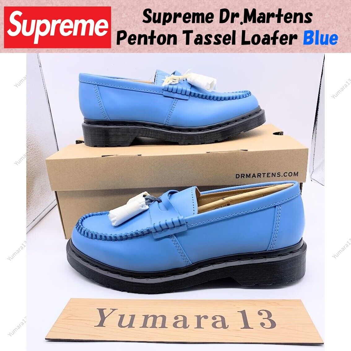 Supreme Dr.Martens Penton Tassel Loafer Blue 23SS Week7 Size US 4-14 Brand  New