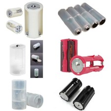 AA to D C  AAA to AA Various Sizes Battery Converter Adapter Holder Switcher Case