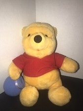 Winnie the Pooh With Honey Pot Stuffed Animal 1994 Mattel