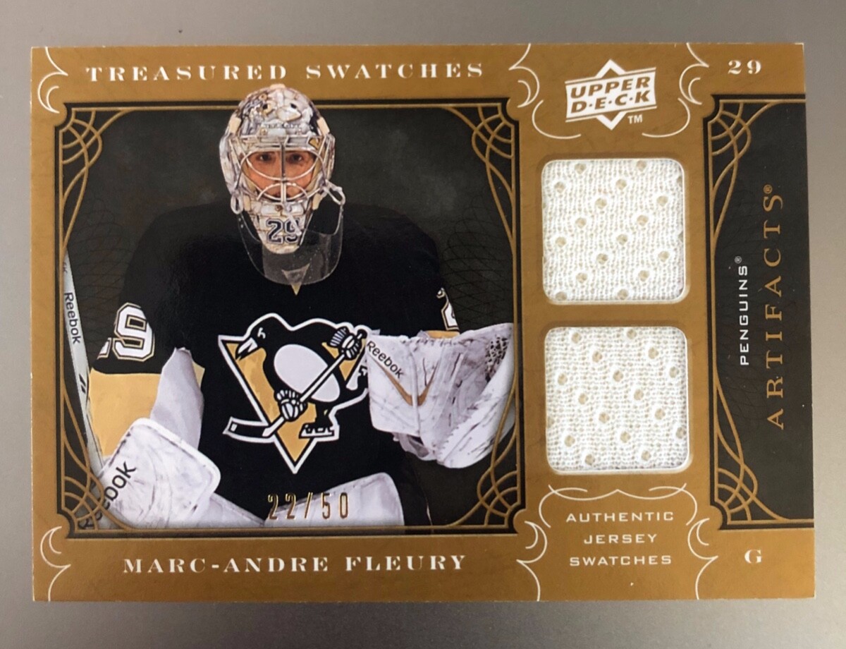 2009-10 Artifacts Treasured Swatches Copper #TSMF Marc-Andre Fleury RARE 22/50!