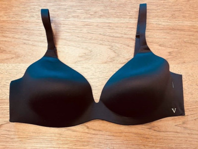 Victoria's Secret Solid Black Logo 34DDD Infinity Flex Perfect Shape  Bra VS