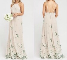 Show Me Your Mumu Small Halter Neck Cream Floral Bouquet Toss Amanda Maxi Dress