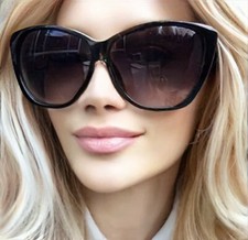 Large Oversized Cat Eye Victoria Metal Rim Big Fashion Designer Sunglasses 3208