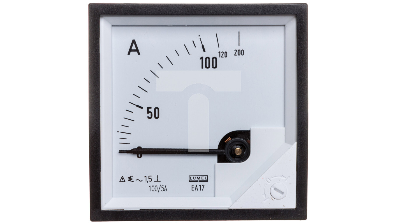Analogue panel ammeter 100 / 200A for transformer 100 / 5A 72x72mm IP50 C /T2UK