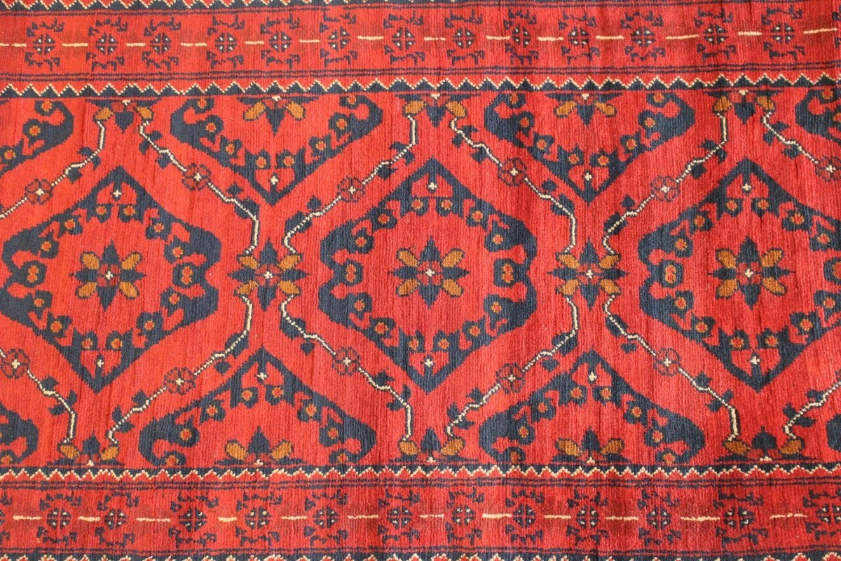 Tapis Coureur Senneh Rouge - Caucasien 2'6 X 9'0 - Laine Nouée Main - Traditionnel
