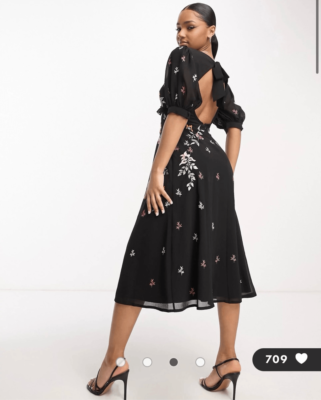 Maya Deluxe embroidered v neck midi dress Size US 12 | eBay Maya Deluxe embroidered v neck midi dress Size US 12 | eBay