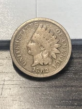 1862 Indian Head Cent - Cooper Nickel - As Shown! (#0982)