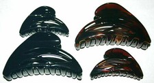 Hair Claw Ornate Curved Cut Out Design Rounded Toothed Jaw Clip Made in France