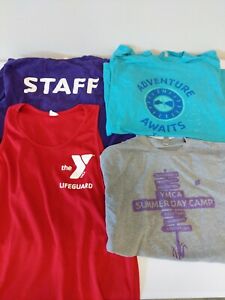 Lot Of 4 YMCA Staff T-shirts - Small Medium Larges - Camp Staff Lifeguard Tank | eBay