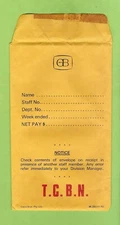 #D601. 1975 GRACE BROTHERS EMPTY PAY PACKET ENVELOPE