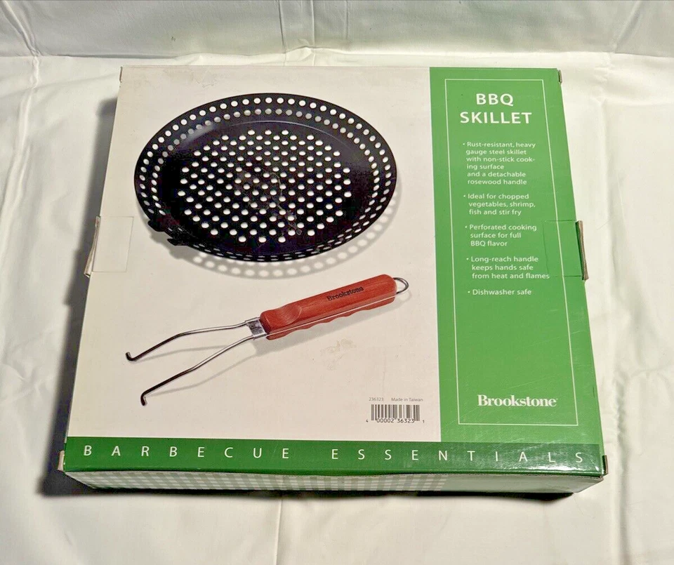 BROOKSTONE BARBACOA ESENCIAL SARTÉN BARBACOA CAMARONES VERDURAS ANTIADHERENTE NUEVO EN CAJA Foto 4 de 4