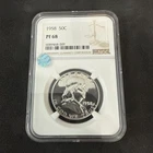 1958 Franklin Half Dollar Proof NGC PF 68 PR68 Coin 50C W sticker