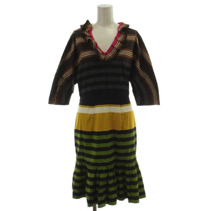 Prada 11SS Milan Collection Dress Multicolor Knee Length Women's