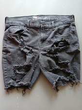 Old Navy Shorts, Women's Size 12, Blue, Denim, Cuffed, Distressed, Pockets
