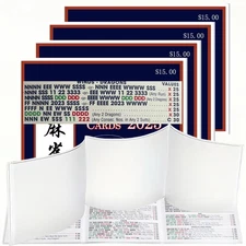 4Pcs Mahjong Cards 2025 Official Revision, American Mah jongg Cards, Large Pr...