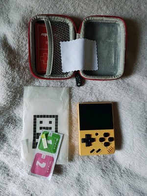 Miyoo Mini V4 (4.1) Yellow Retro Handheld w case, screen protector, 128g SD 