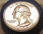 1964 Uncirculated Quarter 90%  Silver Blazing Luster #407 ~ 11