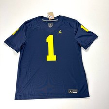 Jordan University Michigan Football Jersey 1 Sz L NWT Authentic Jumpman UM
