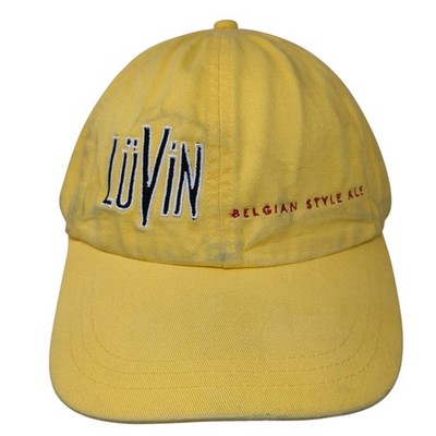 Luvin Belgian Style Ale Slideback Hat Yellow One Size Embroidered Adams