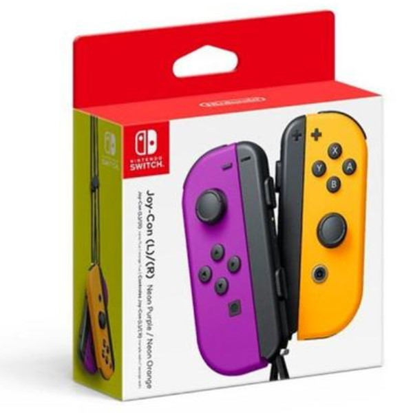 Set 2 Joy-Con Nintendo Switch - Viola Neon e Arancione Neon