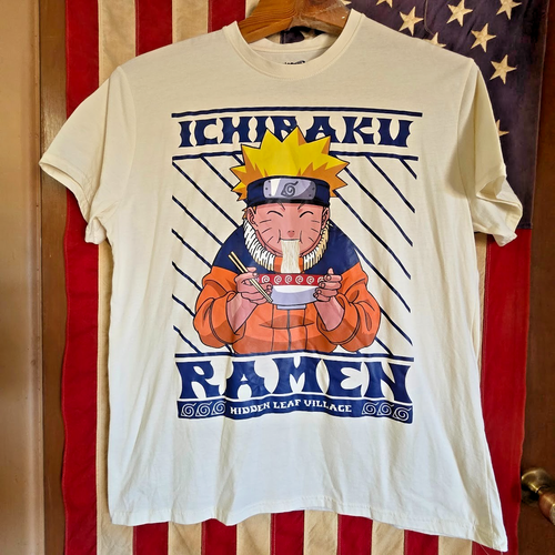 Naruto Shippuden Ichiraku Ramen T Shirt Mens 2XL Black Graphic Anime Tee XXL - Afbeelding 1 van 10