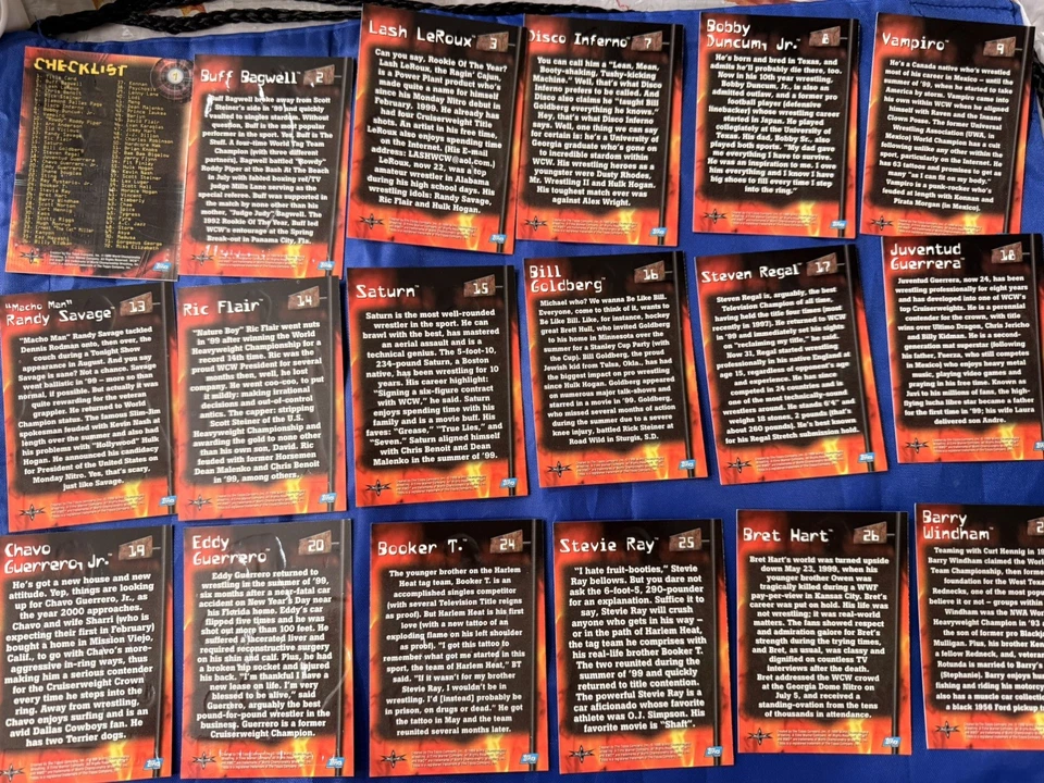 1999 Topps WCW EMBOSSED 43 Card Lot *No Repeats* - Image 2 of 4