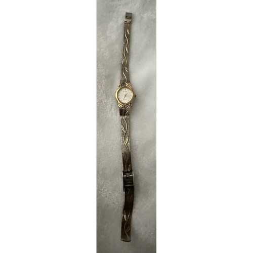 Elgin Quartz Women's Gold Tone Floral Accent Watch EK909-007 S130 SR621SW - Picture 12 of 12