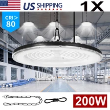 200W Watt UFO LED High Bay Light Garage Warehouse Industrial Commercial Fixture