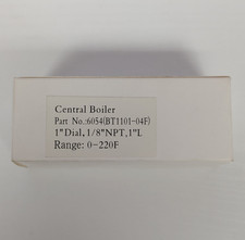 Central Boiler Boiler Temperature Gauge, MPN 6054/BT1101-04F, 1/8 in NPT, 0-220F