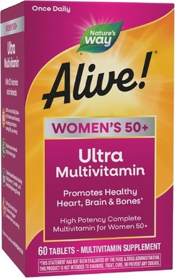 Nature's Way Alive! Women's 50+ Ultra Potency Complete Multivitamin 60 Tablets