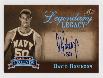 David Robinson 2007-08 Press Pass Legends Legendary Legacy Auto 17/25