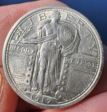 1917 Standing Liberty Quarter Type 1 FH  Solid Gem BU   A Monstrous Blazer