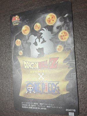 Dragon Ball One Piece Collaboration Card Son Goku Luffy 40Th