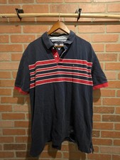 Tommy Hilfiger Vintage Polo Shirt XXL Striped Color Block Flag 90s/Y2k Sku 89